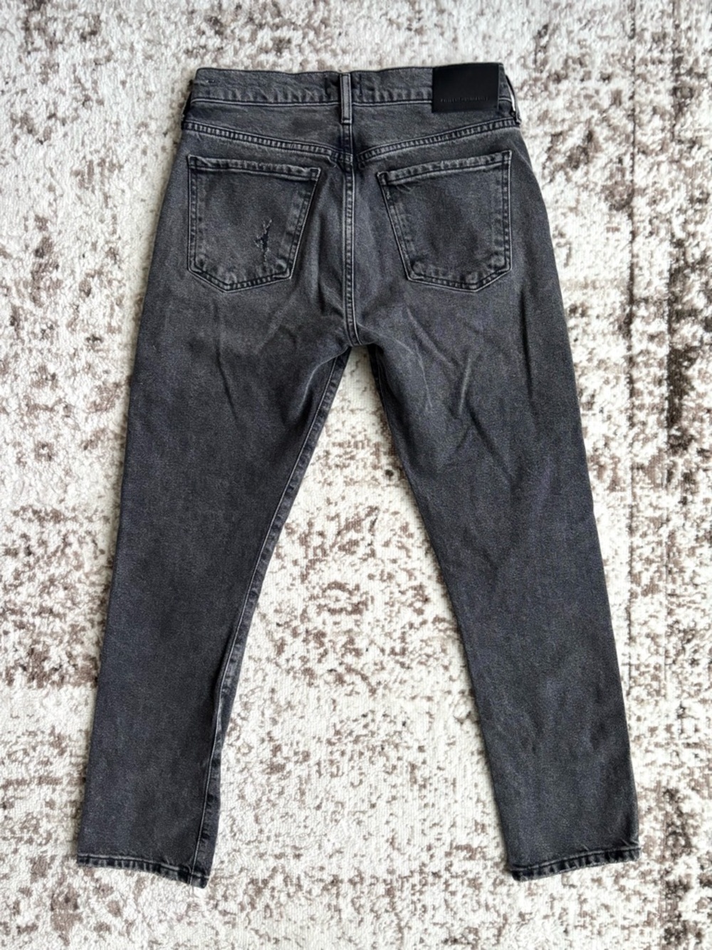Citizens Of Humanity Emerson Boyfriend Black Washed Distressed Denim Jeans - Picture 5 of 10
